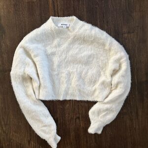 misguided Fuzzy Crop Sweater